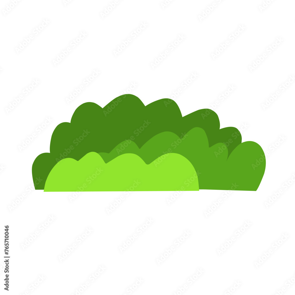 Collection of cartoon bushes,green color.Set of isolated vector illustration design elements Collection of cartoon bushes,green color.Set of isolated vector illustration design elements