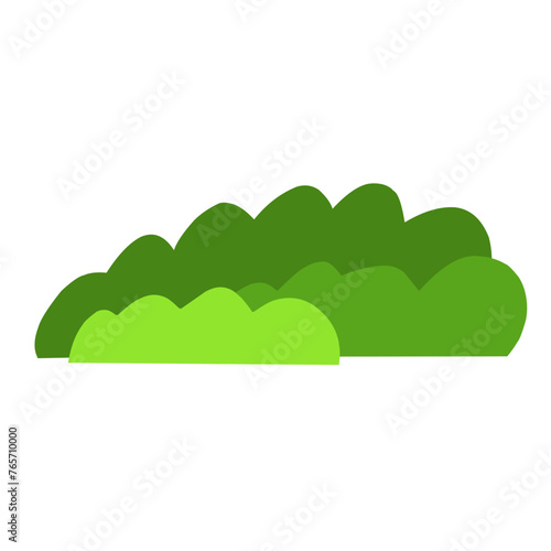 Collection of cartoon bushes,green color.Set of isolated vector illustration design elements
