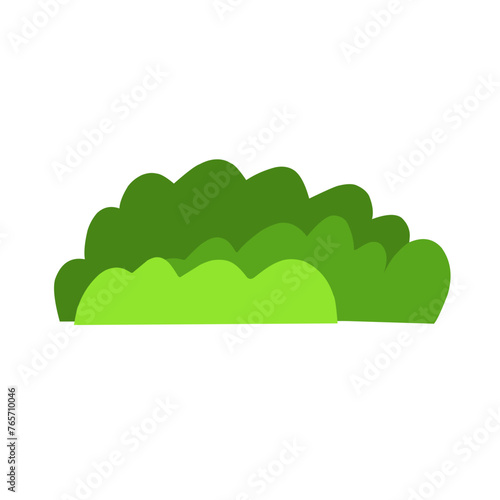 Collection of cartoon bushes,green color.Set of isolated vector illustration design elements