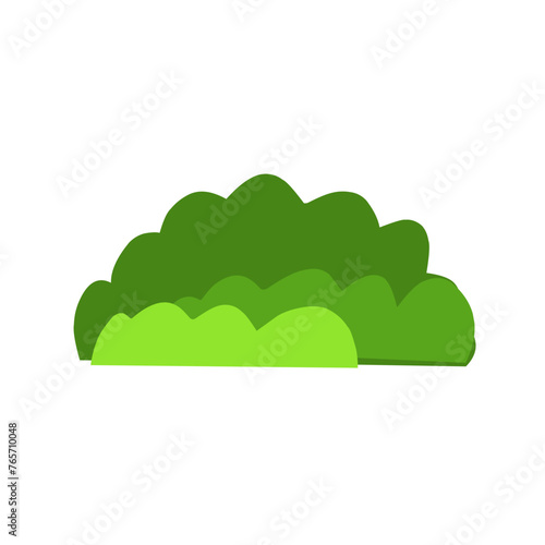 Collection of cartoon bushes,green color.Set of isolated vector illustration design elements