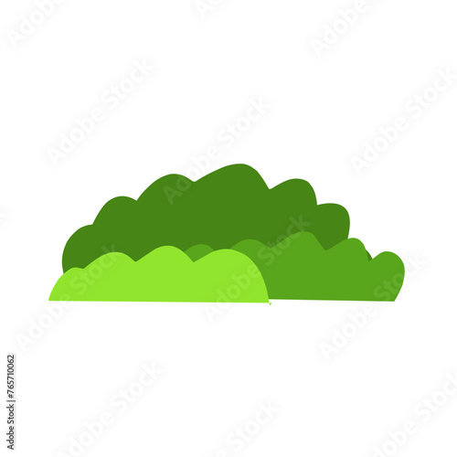 Collection of cartoon bushes,green color.Set of isolated vector illustration design elements