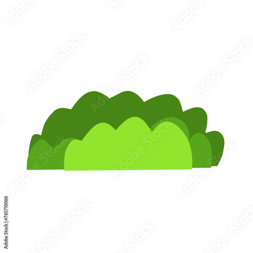 Collection of cartoon bushes,green color.Set of isolated vector illustration design elements