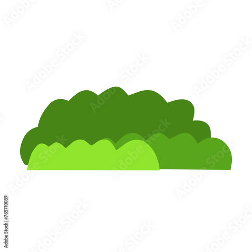 Collection of cartoon bushes,green color.Set of isolated vector illustration design elements