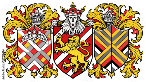 heraldry-side-patterns-with-white-background