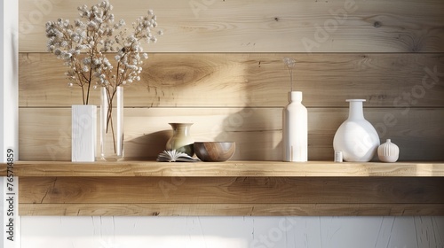 Shelf With Vases and Items