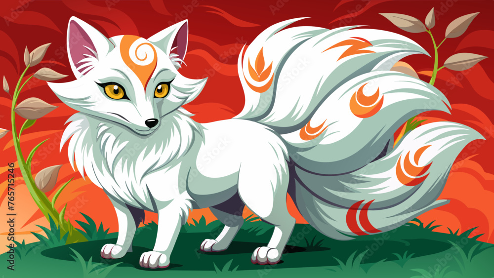 Obraz premium a fox vector illustration