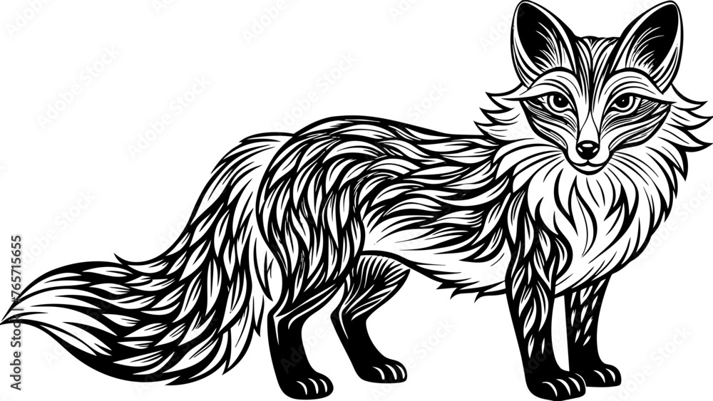 a fox vector illustration a fox vector illustration