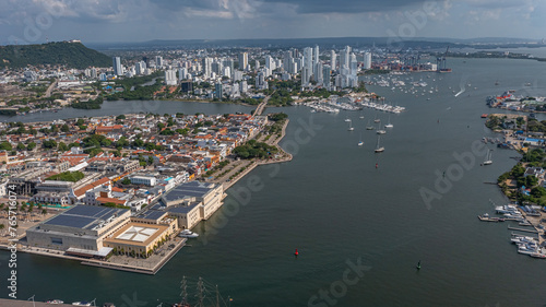 Drone images of Cartagena, Colombia from above