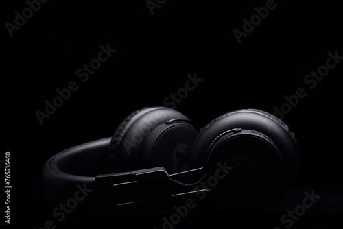 Black Headphones Czarne Słuchawki