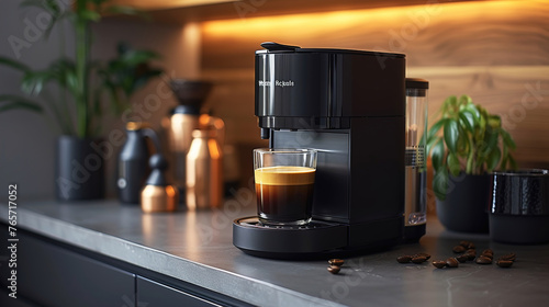 A coffee machine resting on a counter