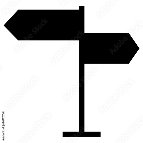 signpost icon, simple vector design