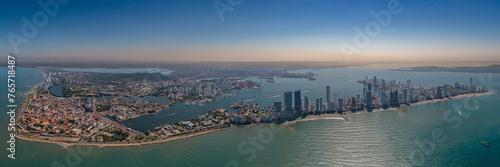 Panorama of Cartagena  Colombia from above