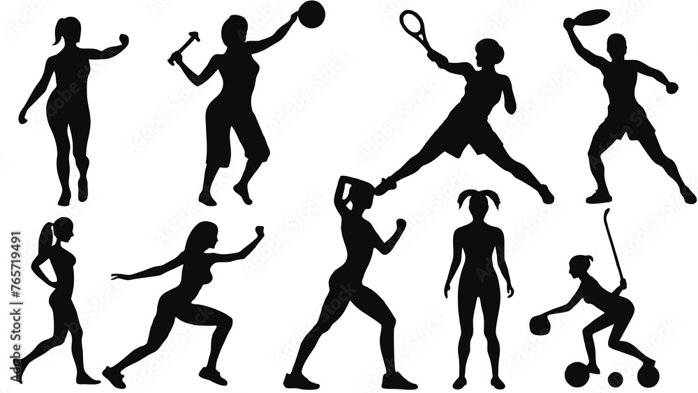 custom made wallpaper toronto digital"Gym Silhouette Collection: Vector Set for Fitness Enthusiasts"
