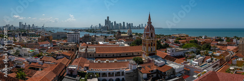 Drone images of Cartagena, Colombia from above