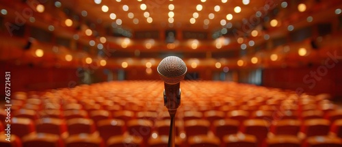 Public speaking portrayed as a captivating and persuasive speech