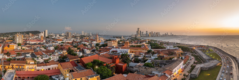 Cartagena, Colombia at sunset