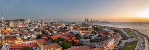 Fototapeta Naklejka Na Ścianę i Meble -  Cartagena, Colombia at sunset