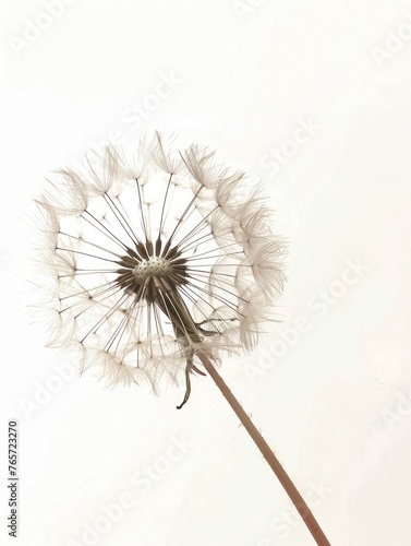 Blowball Beauty  Isolated Dandelion Seeds in Stunning Wild Plant Closeup  Featuring Beautiful Flower and Seed Details