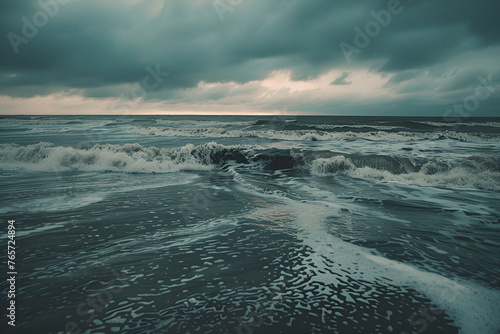 Water surface with ripples and sunlight reflections