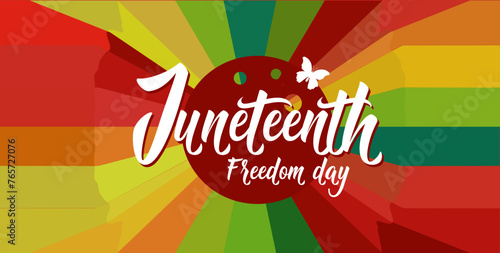 Juneteenth banner. Freedom day. Juneteenth Independence Day.