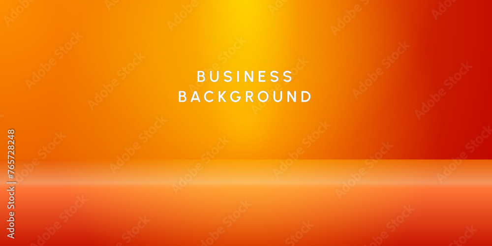 Abstract orange 3d floor simple product display background