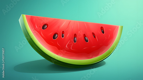 Watermelon fruit Icon 3d