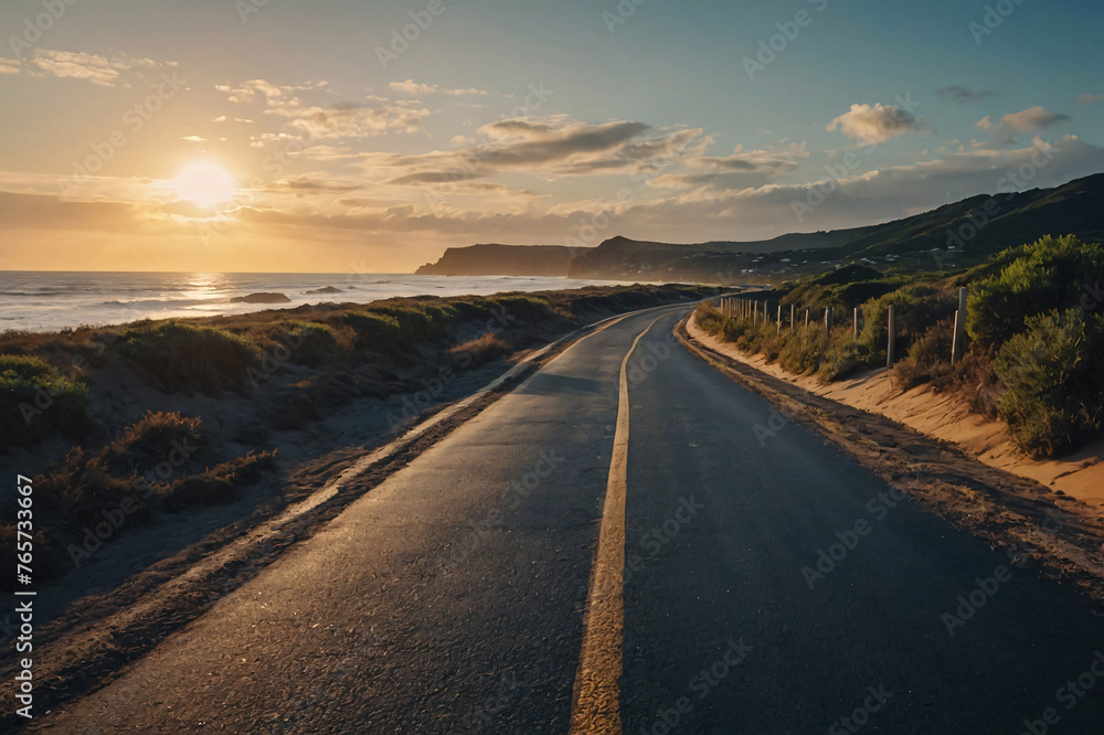 road by the seaside