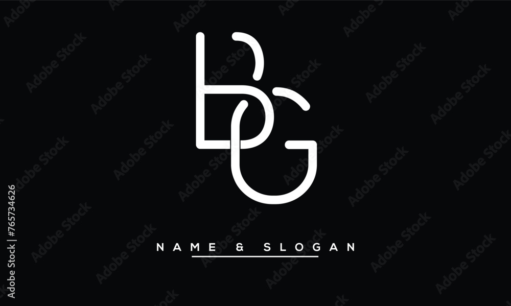 Fototapeta premium BG, GB, B, G Abstract Letters Logo Monogram