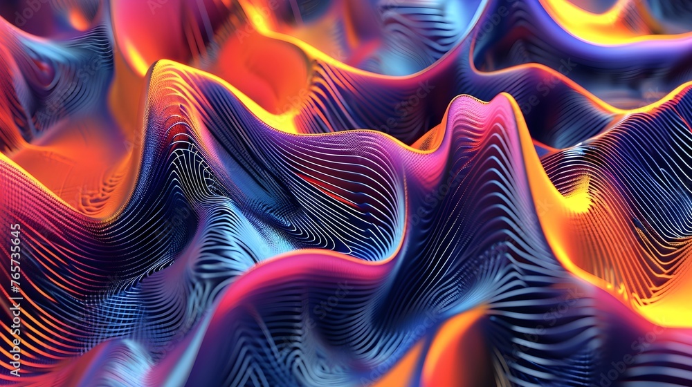 Fototapeta premium Abstract background with colorful wavy patterns