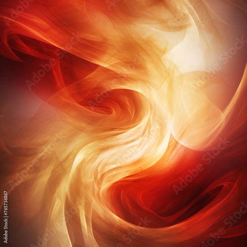 abstract background with gold and red smoke