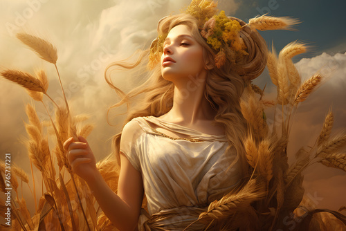The Celebrated Goddess of Harvest: A Neoclassicism Tribute to Demeter 