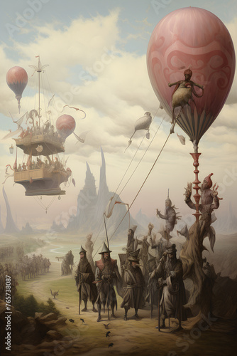 Grand Procession a Neoklassizismus Epic Scene