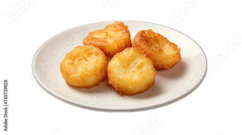 Create A High quality Fried Patongo on white background