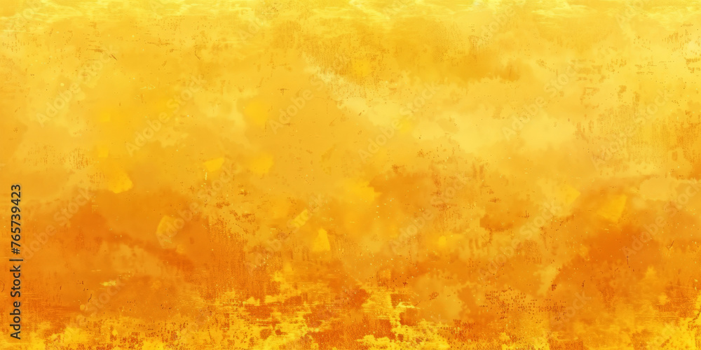 A yellow gold gradient background with a grainy texture, Yellow orange background with texture and distressed vintage grunge wall and watercolor paint banner
