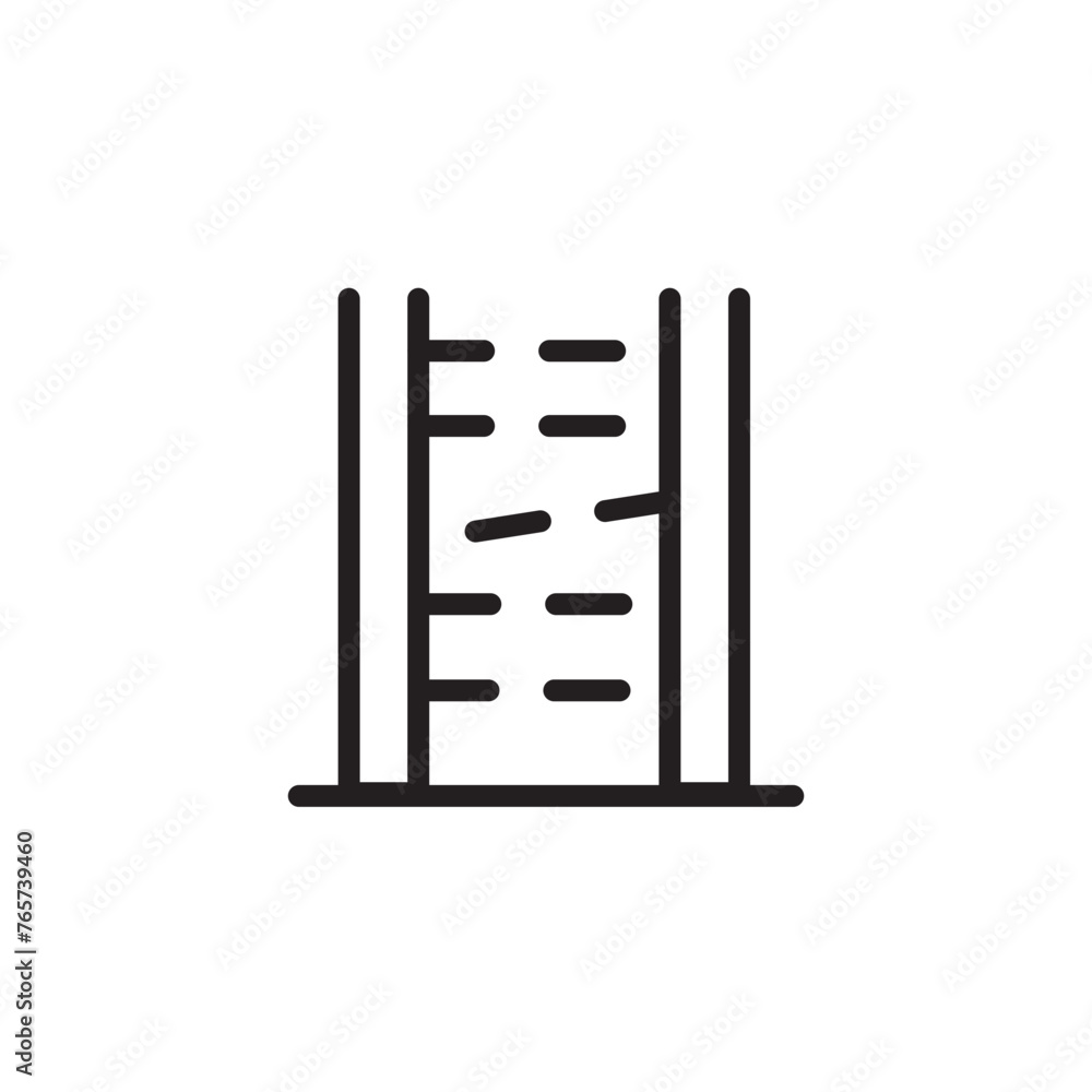 Stair Work Tools Line Icon