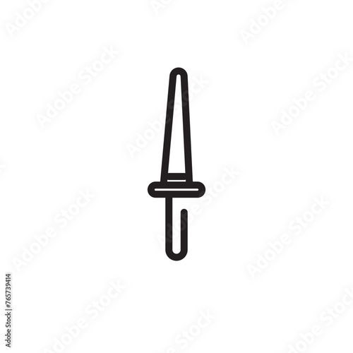 Kendo Sword Tool Line Icon