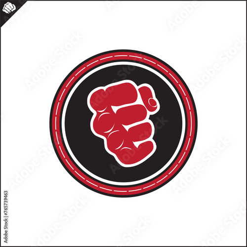 Martial arts, kyokushin karate colored symbol, logo creative design emblem. Vector