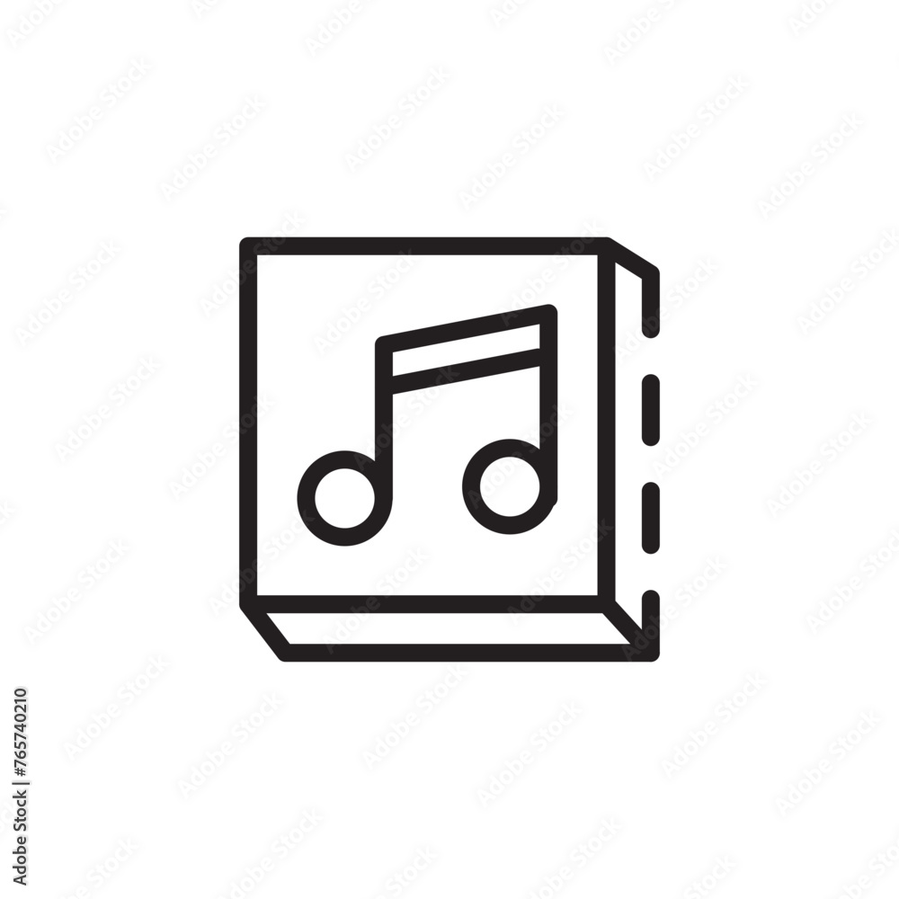 Album Audio Music Line Icon Album Audio Music Line Icon