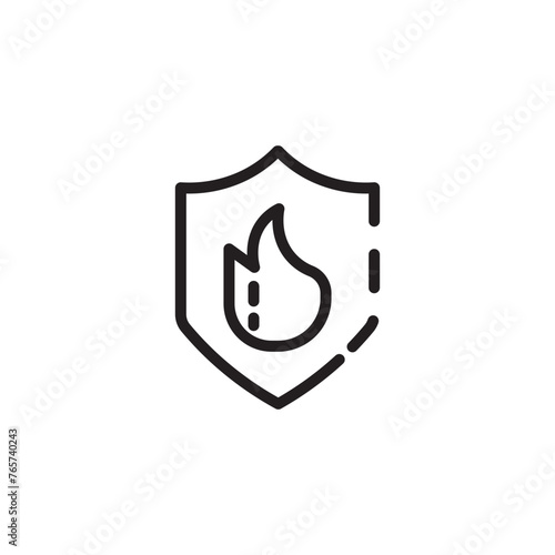 Anti Fabric Fire Line Icon