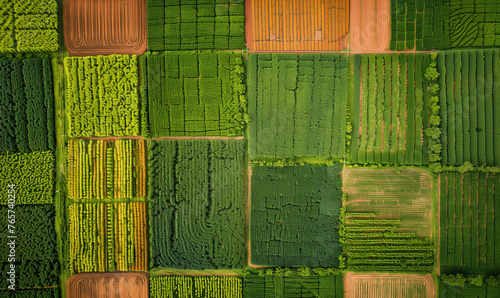 aerial view of agriculture photo