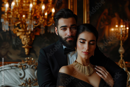Luxury and Love: Middle Eastern Rich Couple Portrait