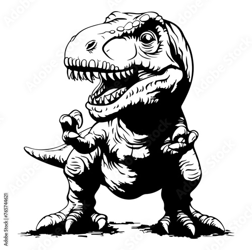 Tyrannosaurus silhouette. Vector illustration