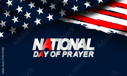 National day of prayer in United States. Suitable for Poster, Banners, background and greeting card. photo