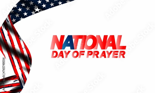 National day of prayer in United States. Suitable for Poster, Banners, background and greeting card. photo