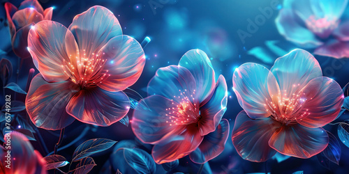 Colorful blooming flowers in full HD resolution for beautiful wallpaper backgrounds