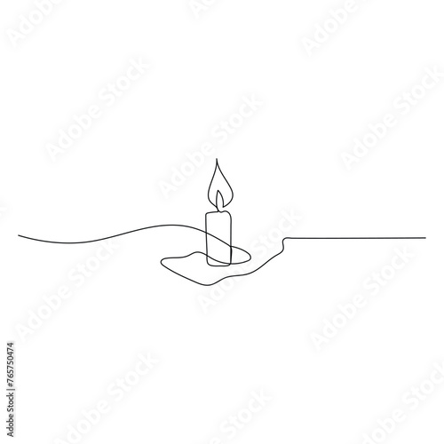 Continuous line drawing candle vector illustration design
Coloring page for kids white halloween candles vector illustration,
