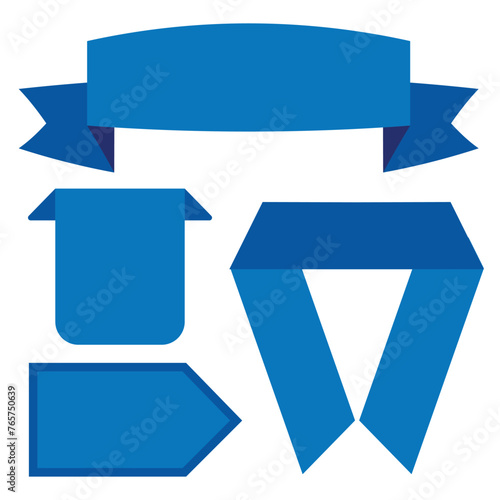 Banner ribbon vector set. Tags and Bows Collection 11:11