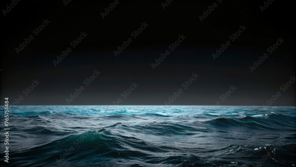 Fototapeta premium floats in space with seas, skies, and the beauty of nature's elements