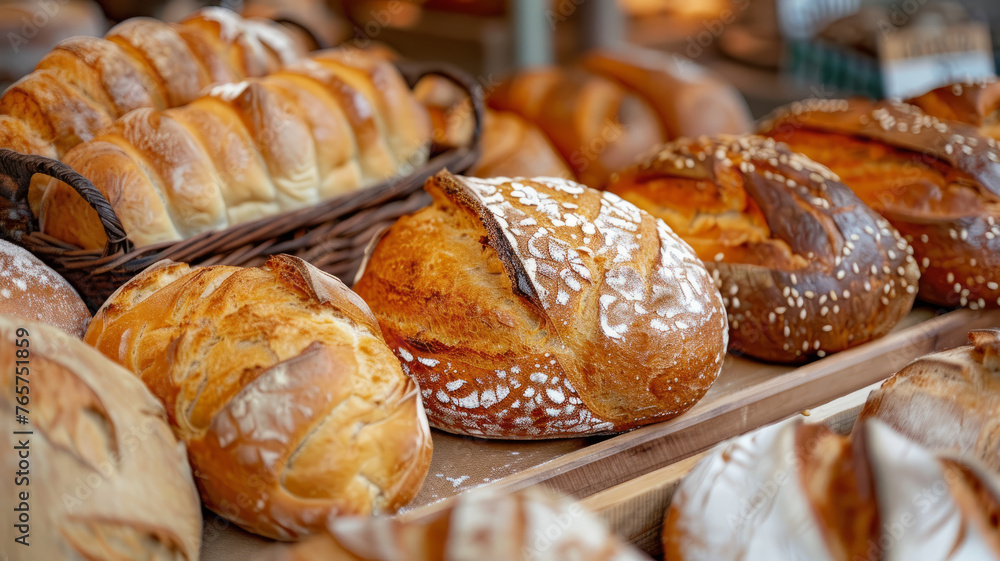 A selection of freshly baked breads