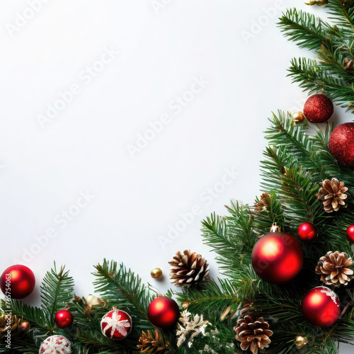 nice christmas background on white background with copy space